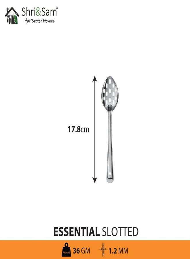 Shri & Sam Stainless Steel Basting Spoon Slotted Essential NO. 0 - Image 2
